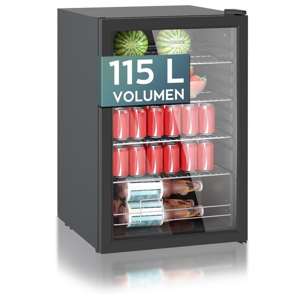 Міні-холодильник зі скляними дверцятами 115 л HEINRICH'S HGK 3115