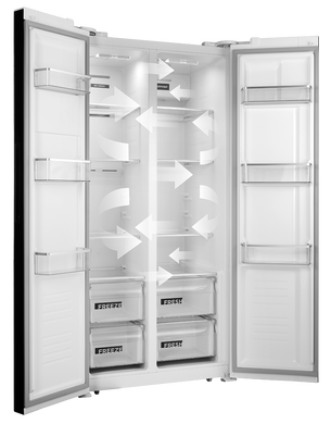 Холодильник с морозильной камерой CONCEPT LA7383wh SIDE BY SIDE